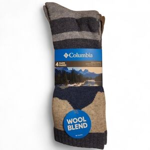 4 Pair Men's NWT Columbia Mountain View Crew Socks